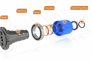 Thin section angular contact ball bearing